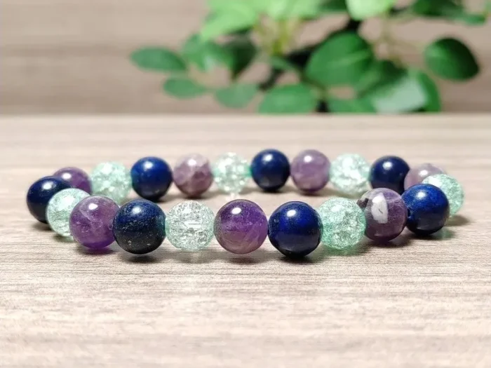 Lapis lazuli, ametiszt karkötő