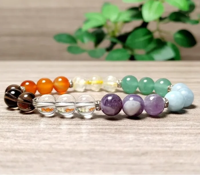 7 csakra ásvány karkötő