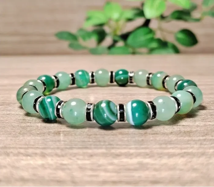 Achát ásvány karkötő