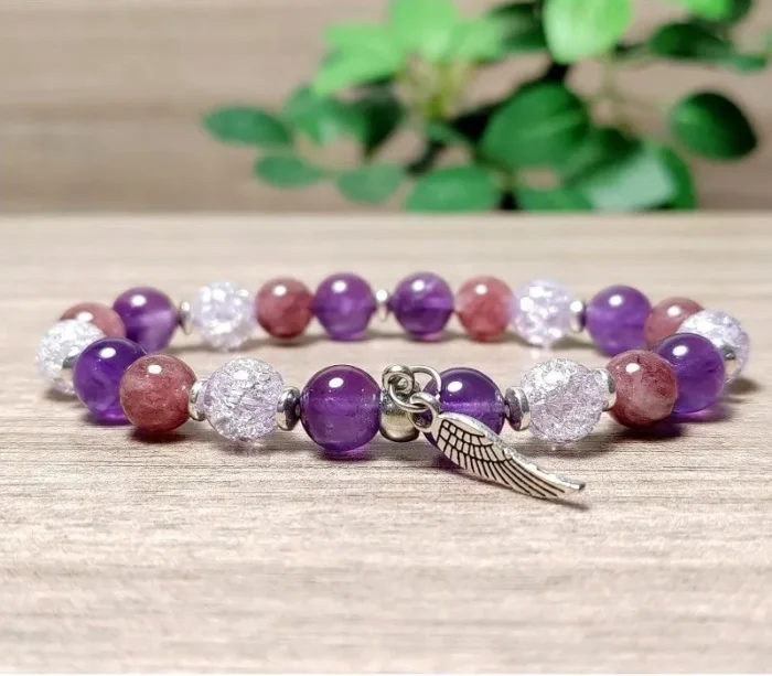 Ametiszt, hilulit karkötő