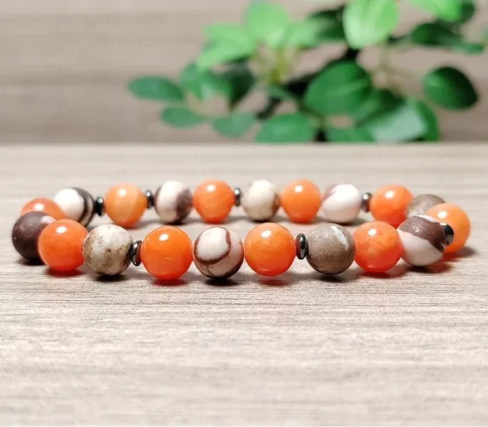 Jáspis, jáde, hematit karkötő